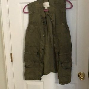 Army green utility vest